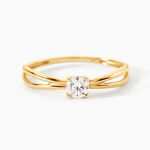 Bague Hisein Or Jaune Oxyde De Zirconium - Bagues solitaires Femme | Histoire d&rsquo;Or