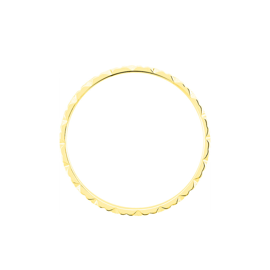 Alliance Fleur Diamantee Ruban Plat Or Jaune - Alliances Unisex | Histoire d&rsquo;Or