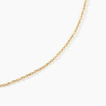 Chaine Igoa Maille Forcat Diamantee Argent Dor&eacute; A L'Or 750/1000 - Chaines Unisex | Histoire d&rsquo;Or