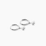 Cr&eacute;oles Shanel Argent Blanc Oxyde De Zirconium - Boucles d'oreilles cr&eacute;oles Femme | Histoire d&rsquo;Or