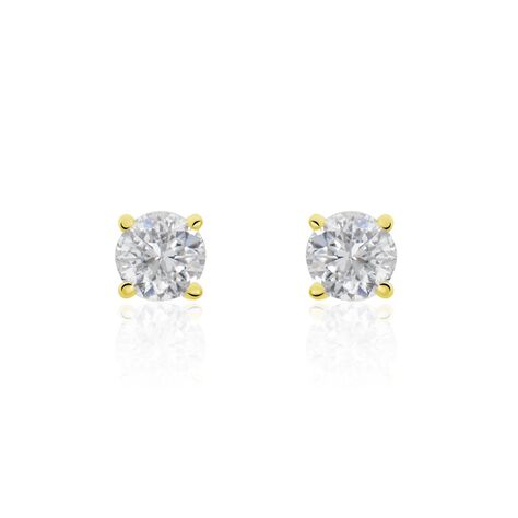 Boucles D'oreilles Puces Aphrodite Or Jaune Diamant - Clous d'oreilles Famille | Histoire d’Or