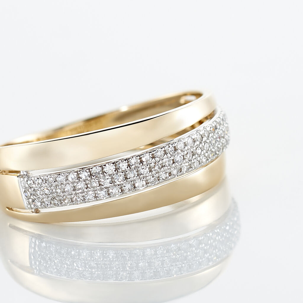 Bague Tima Or Jaune Diamant - Bagues avec pierre Femme | Histoire d’Or
