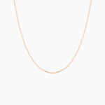 Cha&icirc;ne Igoa Maille For&ccedil;at Diamantee Or Rose - Chaines Femme | Histoire d&rsquo;Or