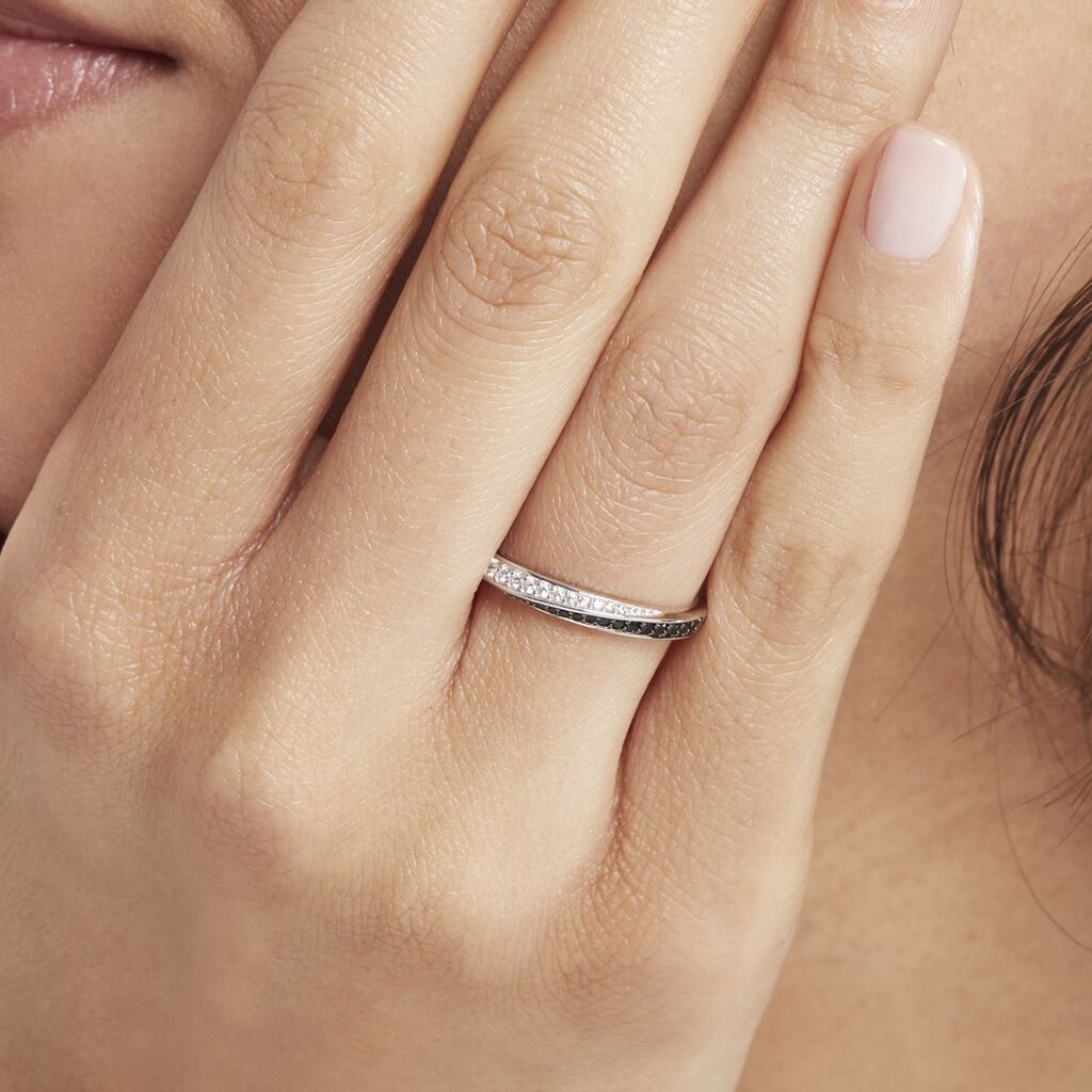Bague Argent Blanc Agoston Oxydes De Zirconium - Bagues avec pierre Femme | Histoire d’Or