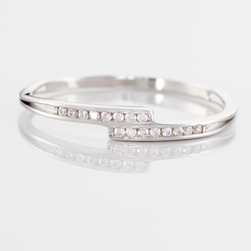 Bague Iryna Argent Blanc Oxyde De Zirconium - Bagues avec pierre Femme | Histoire d’Or