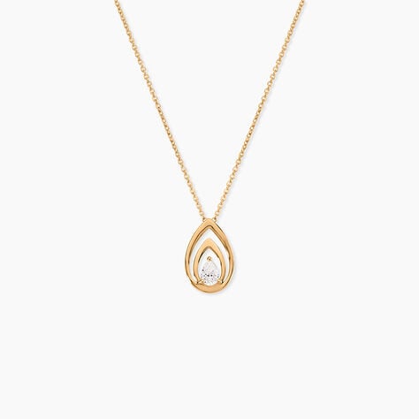 Collier Loetitia Plaqu&eacute; Or Jaune Oxyde De Zirconium - Colliers Femme | Histoire d&rsquo;Or