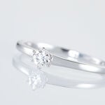 Bague Solitaire Natalia Or Blanc Diamant - Bagues solitaires Femme | Histoire d&rsquo;Or