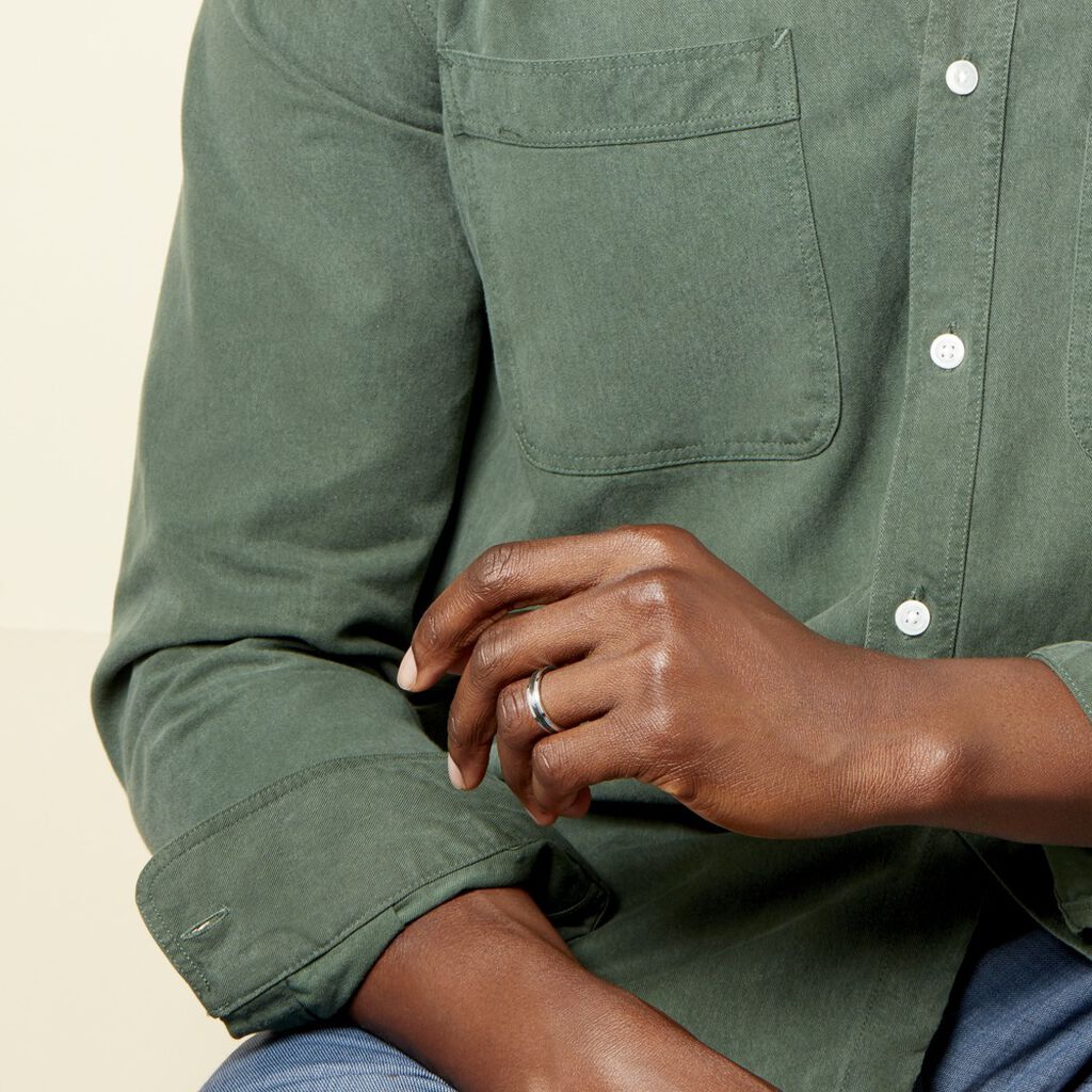 Alliance Mariaye Argent Blanc - Alliances Homme | Histoire d’Or