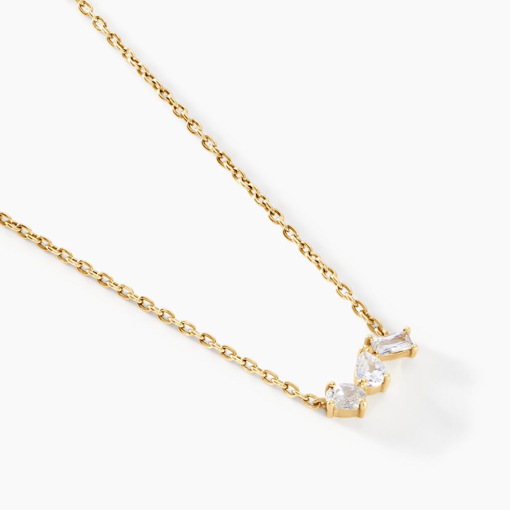 Collier Shiny Garden Or Jaune Oxyde De Zirconium - Colliers Femme | Histoire d&rsquo;Or