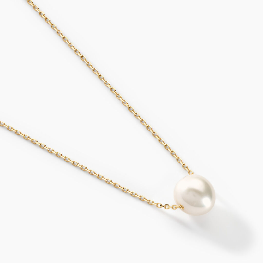 Collier Sissy Or Jaune Perle De Culture