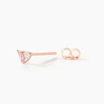 Boucles D'oreilles Puces Myhalf Argent Rose Oxyde - Boucles d'oreilles fantaisie Femme | Histoire d&rsquo;Or