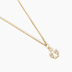 Pendentif Angele Argent Dor&eacute; A L'Or 750/1000 Oxyde De Zirconium - Pendentifs Communion Femme | Histoire d&rsquo;Or