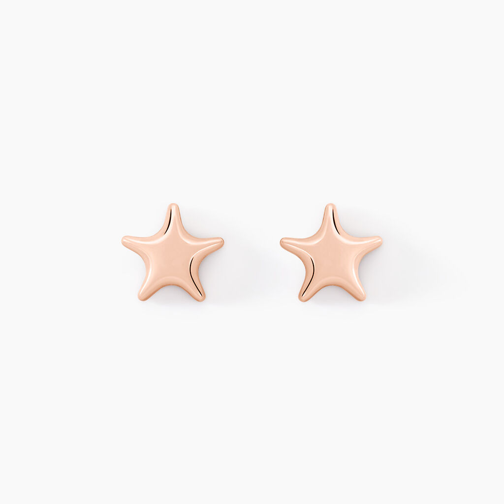 Boucles D'oreilles Puces Or Rose Lison Alphonsine - Clous d'oreilles Enfant | Histoire d’Or