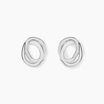 Boucles D'Oreilles Puces Paros Argent Blanc - Boucles d'oreilles fantaisie Femme | Histoire d&rsquo;Or