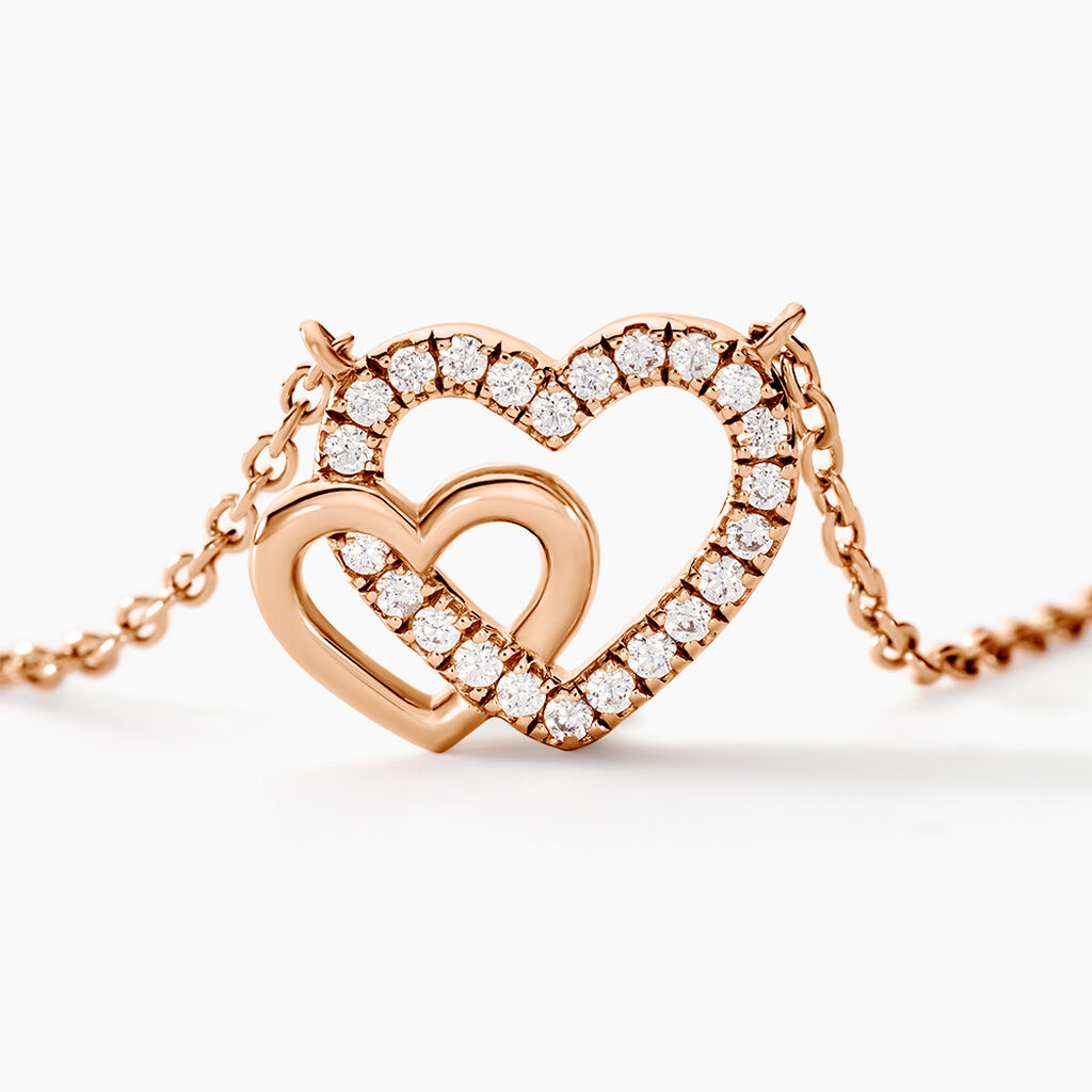 Collier Donatiane Argent Rose Oxyde De Zirconium - Colliers fantaisie Femme | Histoire d’Or