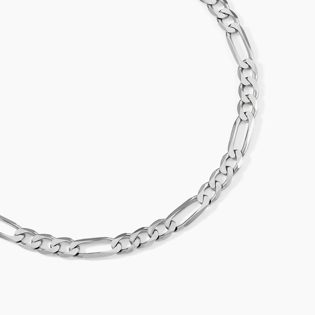 Chaîne Vivian Maille Alternee 1/3 Argent Blanc - Chaines Homme | Histoire d’Or