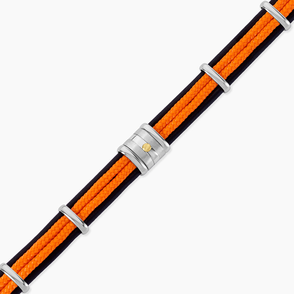 Bracelet Jourdan Cuir Noir - Bracelets Homme | Histoire d&rsquo;Or