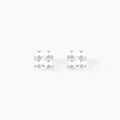 Boucles D'oreilles Puces Eve Argent Blanc Oxyde De Zirconium - Boucles d'oreilles fantaisie Femme | Histoire d&rsquo;Or