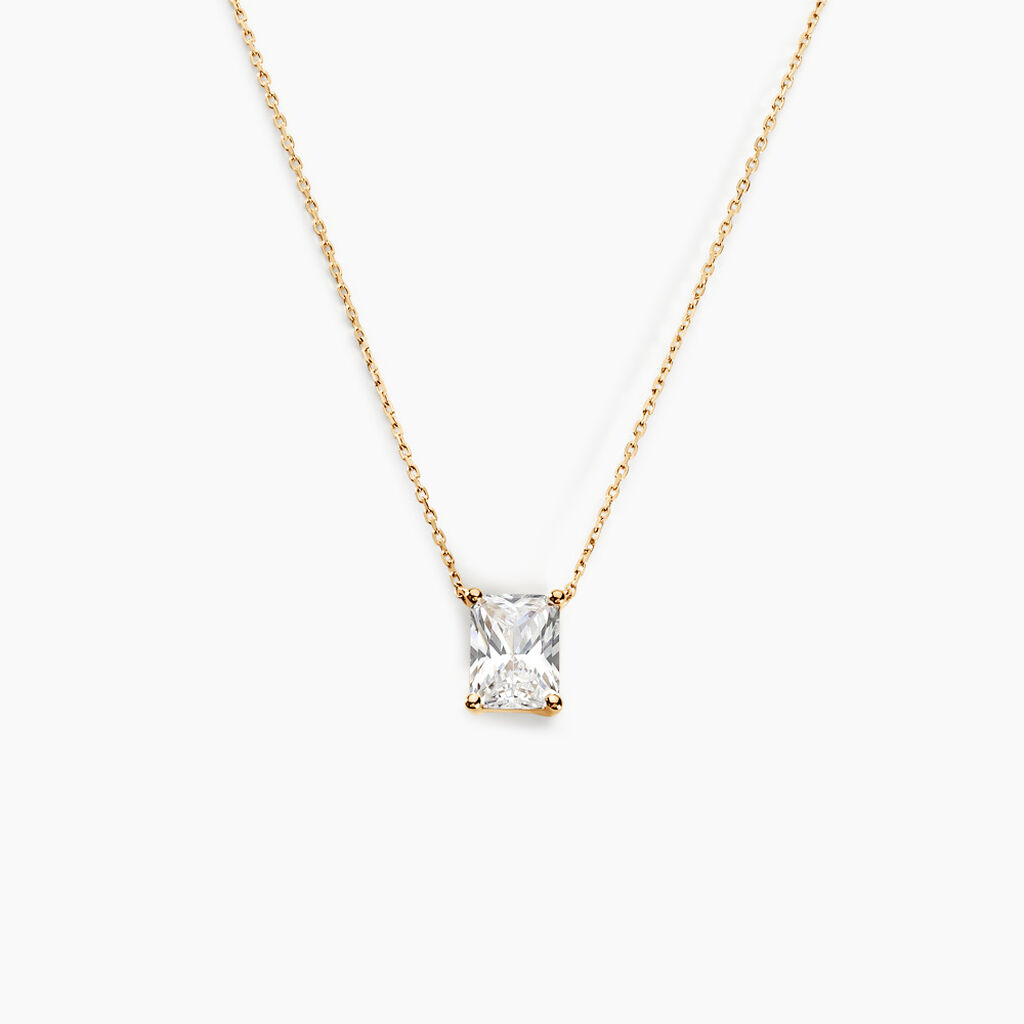 Collier Gatsby Or Jaune Oxyde De Zirconium - Colliers Femme | Histoire d&rsquo;Or