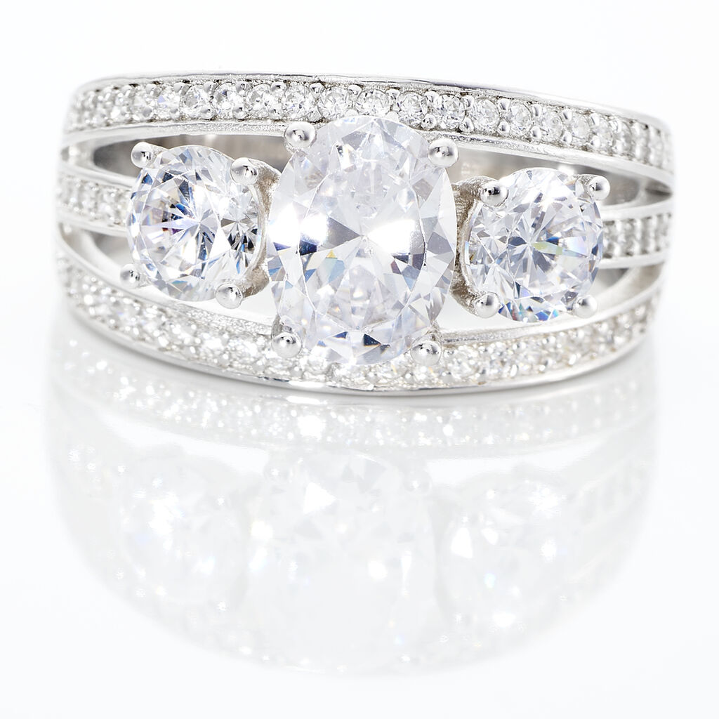 Bague Eneka Argent Oxyde De Zirconium - Bagues solitaires Femme | Histoire d’Or