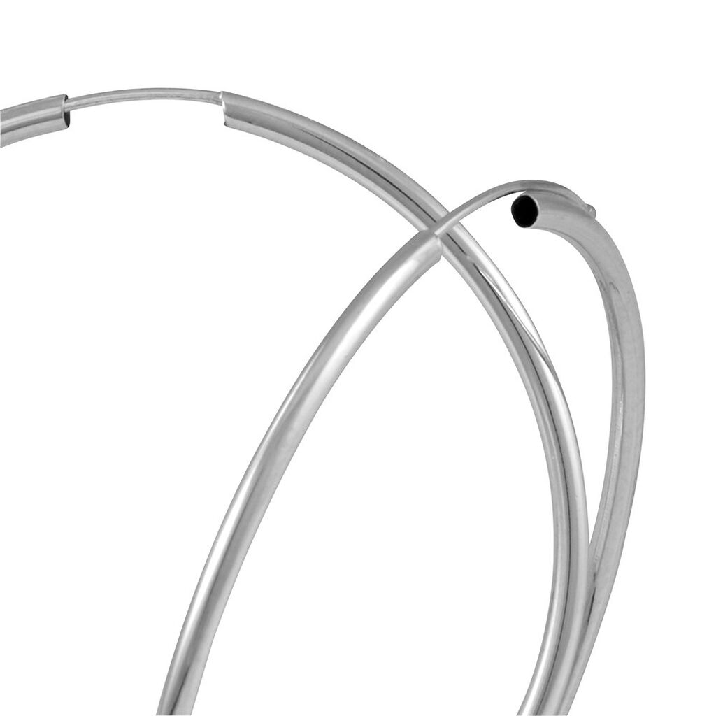 Créoles Valencina Or Blanc - Boucles d'oreilles créoles Femme | Histoire d’Or