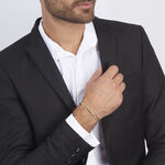 Bracelet Or Jaune Maille Altern&eacute;e - Bracelets cha&icirc;ne Homme | Histoire d&rsquo;Or