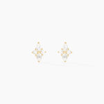 Boucles D'oreilles Puces Titty Or Jaune Oxyde De Zirconium - Clous d'oreilles Femme | Histoire d&rsquo;Or