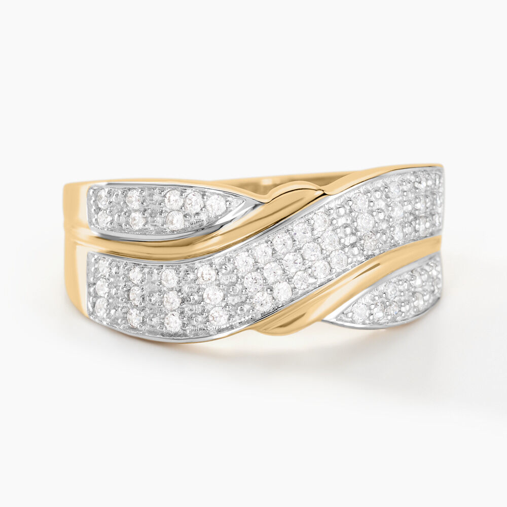 Bague bandeau sales or jaune