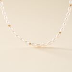 Collier Billes Or Jaune Perle De Culture - Colliers Femme | Histoire d&rsquo;Or