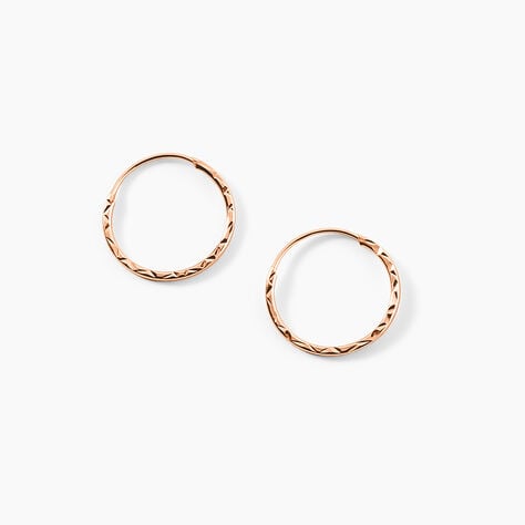 Créoles Valerina Or Rose - Boucles d'oreilles créoles Femme | Histoire d’Or