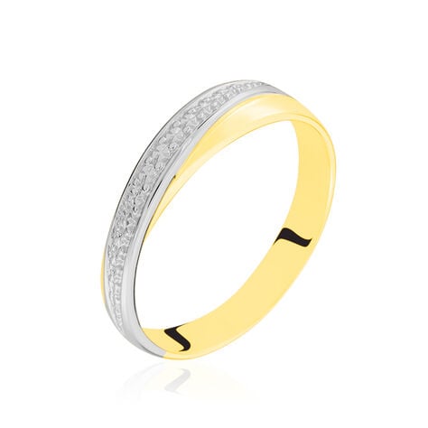 Alliance Maylisse Ruban Plat Or Bicolore - Alliances Femme | Histoire d’Or