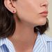 Boucles D'oreilles Puces Ovale Or Jaune Rubis - Clous d'oreilles Femme | Histoire d’Or
