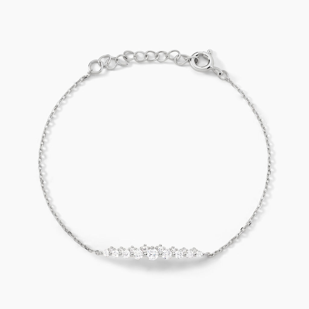 Bracelet Aliah Argent Blanc Oxyde De Zirconium - F&ecirc;te des m&egrave;res Femme | Histoire d&rsquo;Or