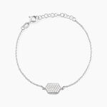 Bracelet Nawele Argent Blanc Oxyde De Zirconium - Bracelets Femme | Histoire d&rsquo;Or
