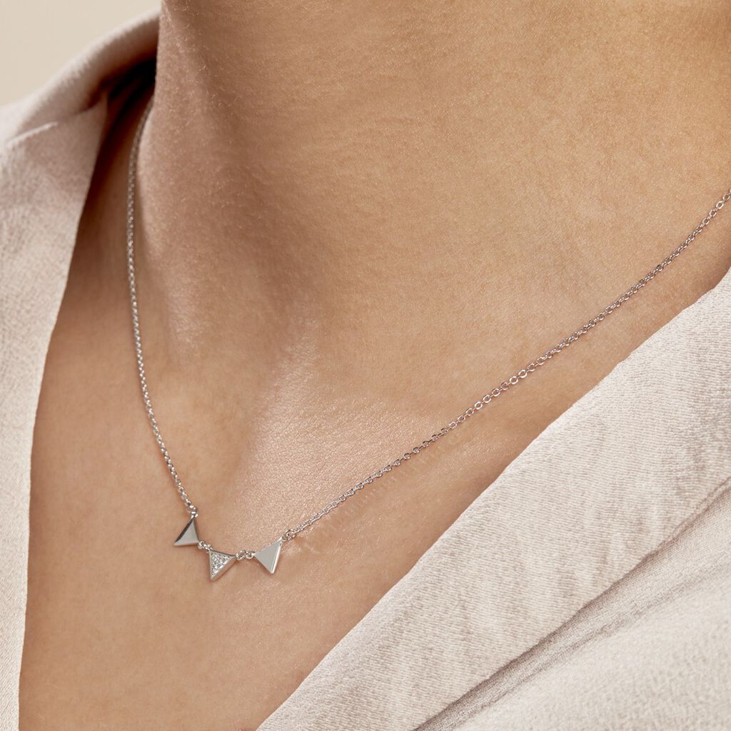 Collier Bartoumieu Argent Blanc Oxyde De Zirconium - Colliers fantaisie Femme | Histoire d’Or