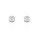 Boucles D'oreilles Puces Daria Serti Clos Or Blanc Oxyde De Zirconium - Clous d'oreilles Femme | Histoire d’Or