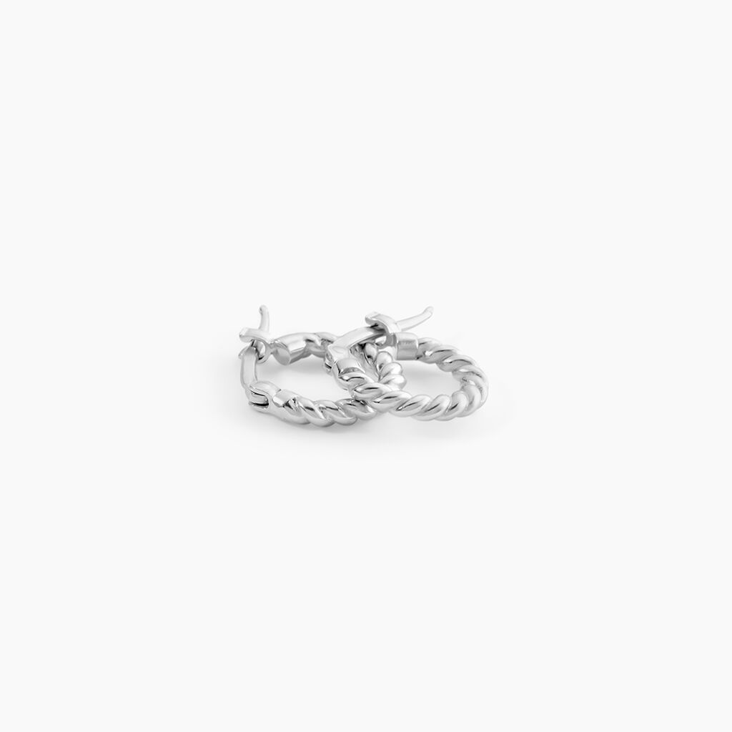 Cr&eacute;oles Appolina Argent Blanc - Boucles d'oreilles cr&eacute;oles Femme | Histoire d&rsquo;Or