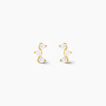 Boucles D'oreilles Puces Mureille Or Jaune Oxyde De Zirconium - Clous d'oreilles Femme | Histoire d&rsquo;Or