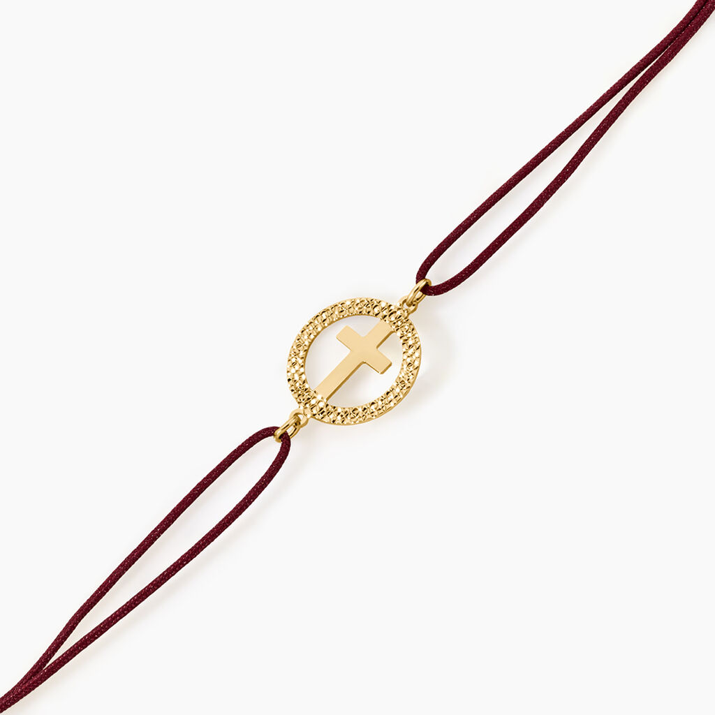 Bracelet Crozya Argent Dor&eacute; A L'Or 750/1000 - Bracelets cordon Femme | Histoire d&rsquo;Or