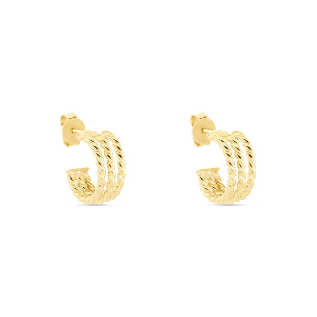 Créoles Clematine Or Jaune - Boucles d'oreilles créoles Femme | Histoire d’Or