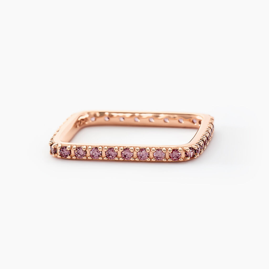 Bague Aselya Argent Rose Oxyde De Zirconium - Bagues avec pierre Femme | Histoire d’Or