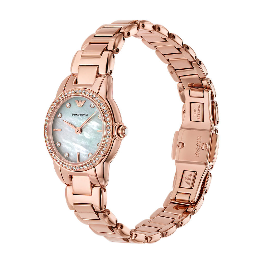 Montre Emporio Armani Nacre Blanche - Montres Femme | Histoire d&rsquo;Or