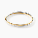 Bracelet Jonc Catalin 2 Fils Flexibles Or Bicolore - Bracelets joncs Femme | Histoire d&rsquo;Or