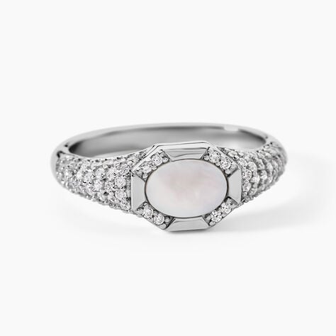 Bague Margot Argent Blanc Nacre Oxyde De Zirconium -  Femme | Histoire d&rsquo;Or