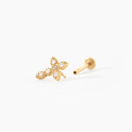 Piercing Fausto Or Jaune Oxyde De Zirconium - Piercings d'oreilles Femme | Histoire d&rsquo;Or