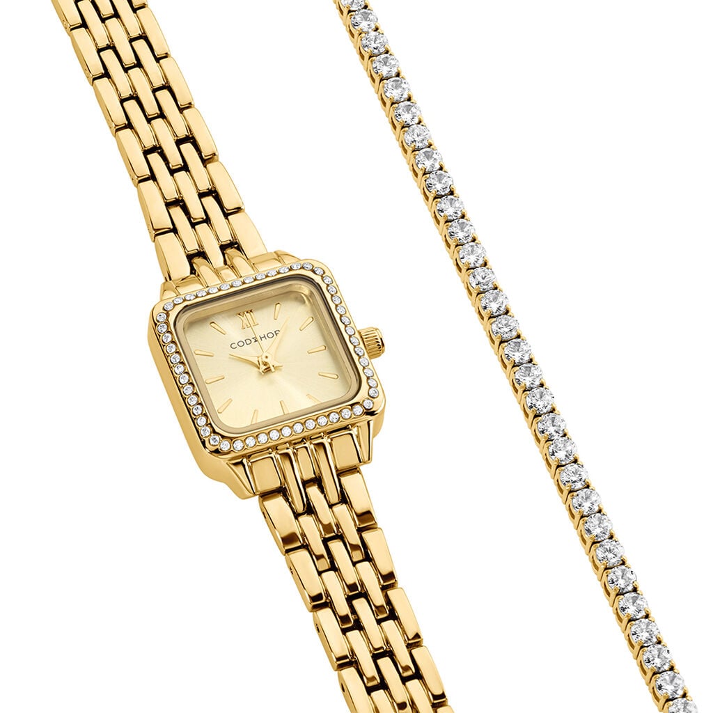 Coffret De Montre Codhor Jade Champagne - F&ecirc;te des m&egrave;res Femme | Histoire d&rsquo;Or