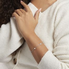 Bracelet Anilie Argent Blanc Perle De Culture Et Oxyde De Zirconium - Bracelets fantaisie Femme | Histoire d’Or