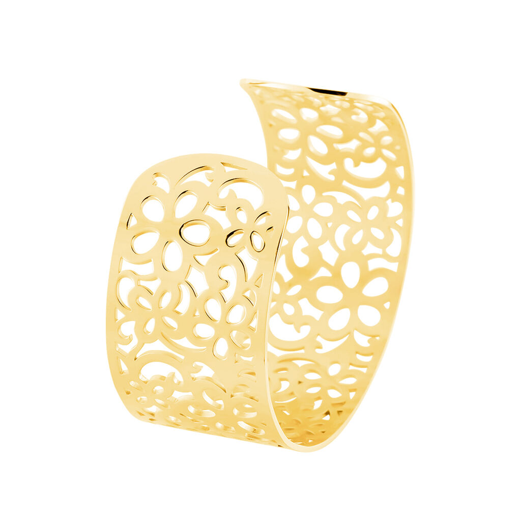 Bracelet Manchette Brenda Acier Jaune - Bracelets manchettes Femme | Histoire d’Or