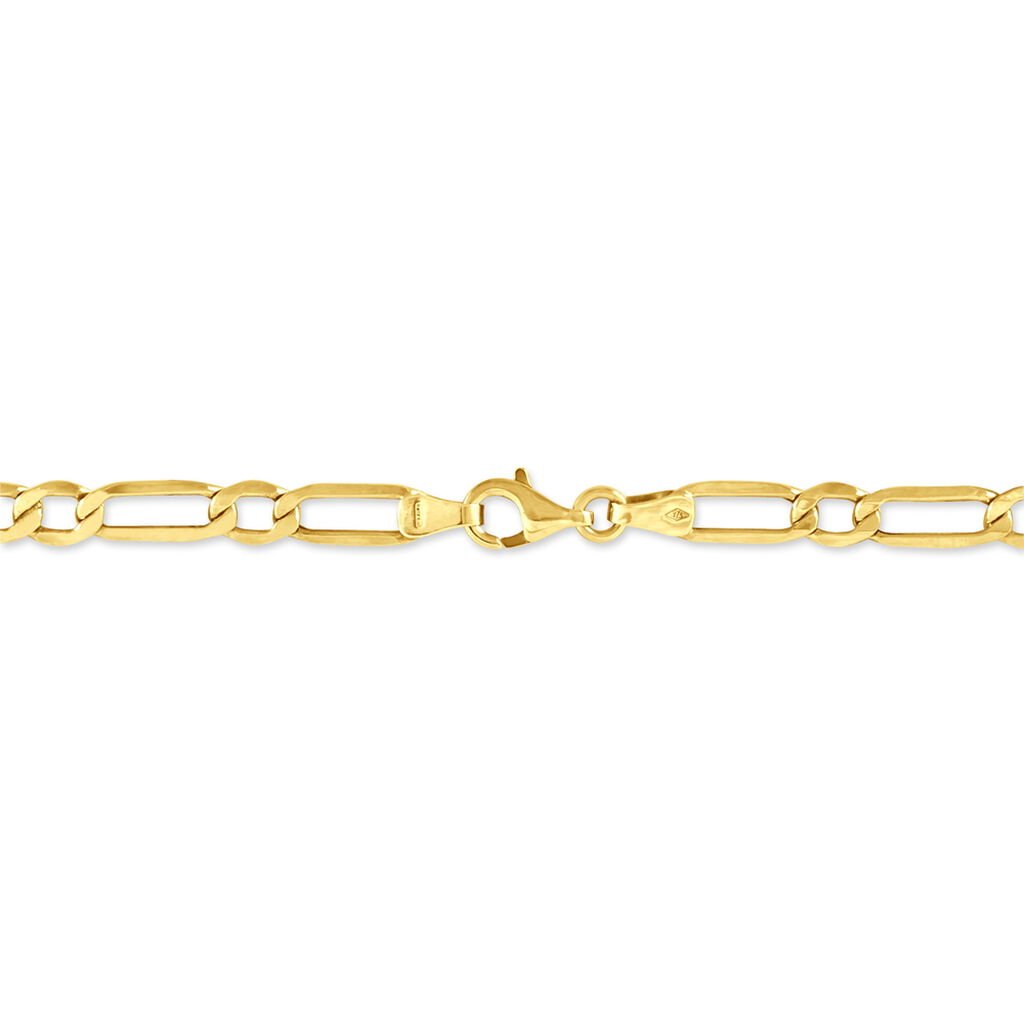 Bracelet Ophelio Maille Alternee 1/1 Or Jaune - Bracelets cha&icirc;ne Femme | Histoire d&rsquo;Or