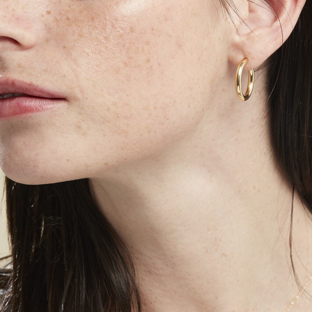 Créoles Or Jaune Rond - Boucles d'oreilles créoles Femme | Histoire d’Or